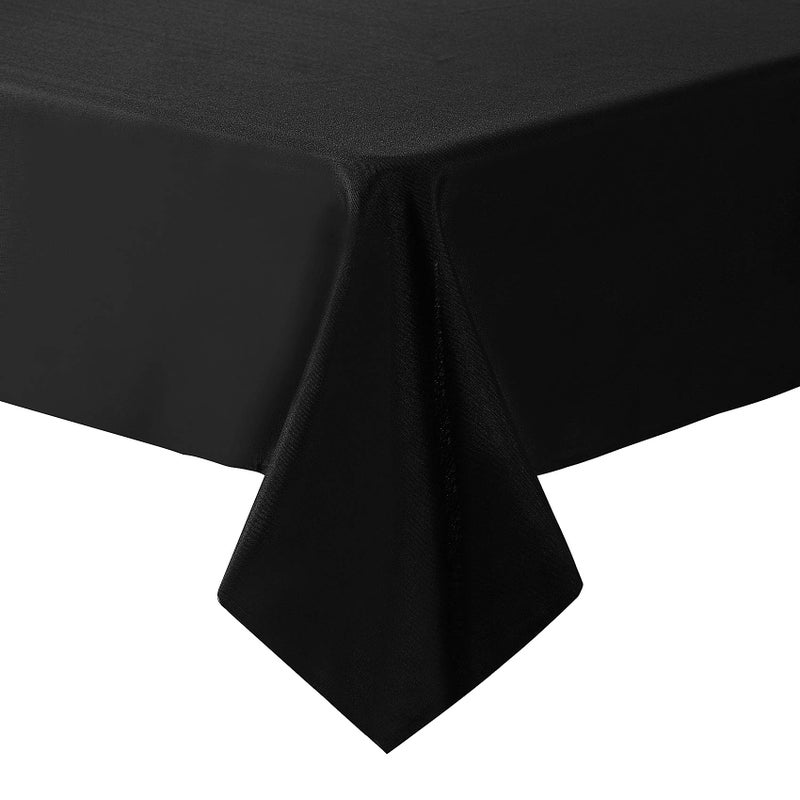Cupuamon Square Tablecloth 90x90 inch Washable Polyester Fabric Table Cloth for Wedding Party Dining Banquet Decorationï¼ˆ90x90,Blackï¼‰ - Image 5